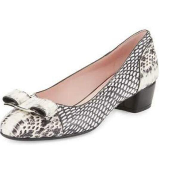 Salvatore Ferragamo Snakeskin Patterned Heels - Picture 1 of 9